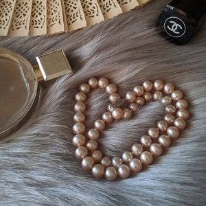 Rose Gold Freshwater Pearl Necklace 14k